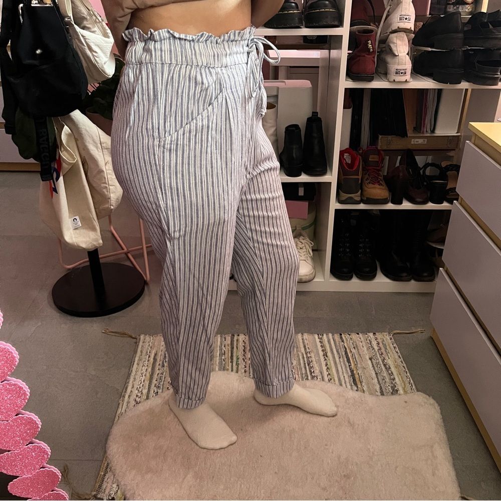 American-eagle Women's White and Blue Trousers - Picture 2 of 7